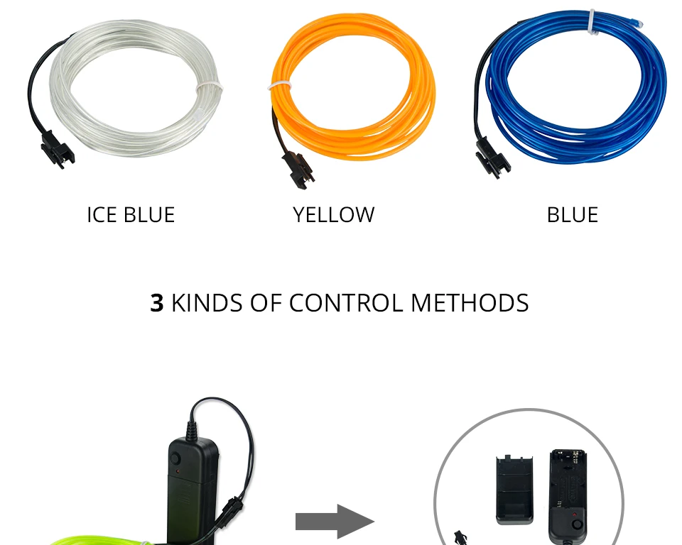 1M 2M EL Wire Neon Tape light (6)