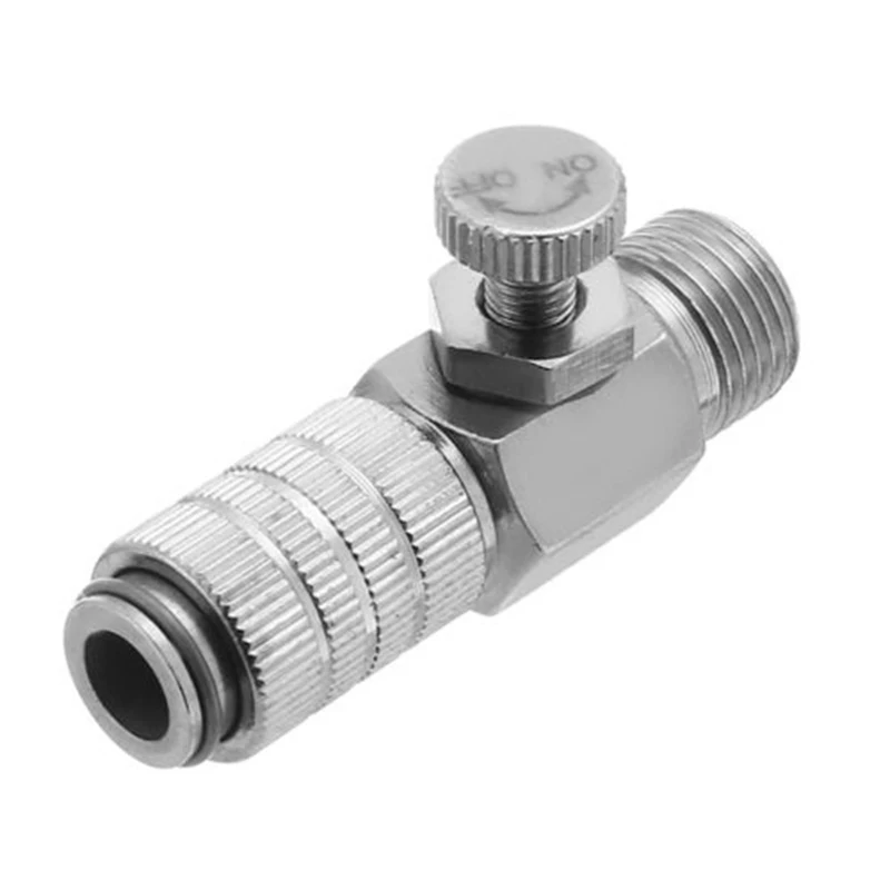 Part Air Pump Quick Connector Adjustable Pressure Plug Socket Alloy Metal Silver 44mm Fitting Set 1/8 Plug Useful