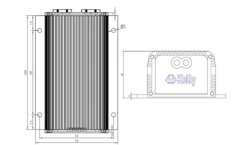 Келли синусоидный датчик KLS4812S 24 V-48 V 120A синусоидальный контроллер для 1000-1500 W мотор эпицентра