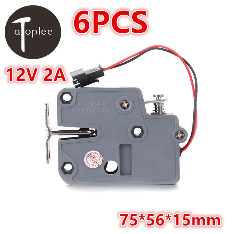 

Durable 6Pcs 12V 2A HT5615 Electromagnetic Lock Plastic Locks For Cabient Door Furniture Access Control System