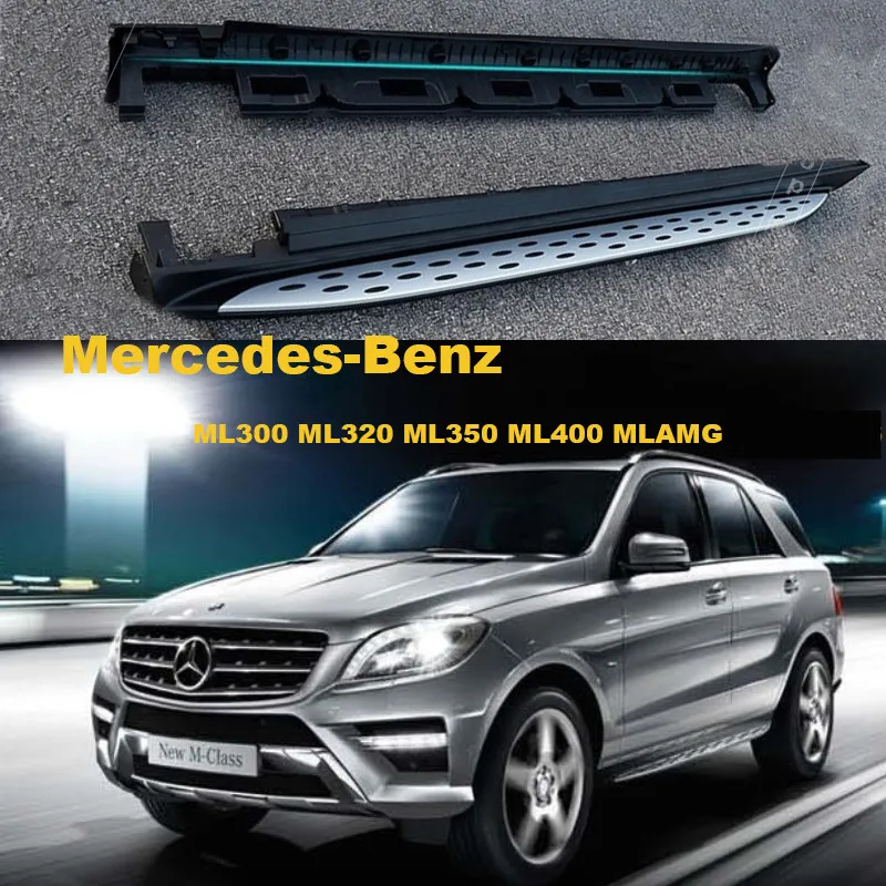 

Car Running Boards Side Step Bar Pedals For Mercedes-Benz ML300 ML320 ML350 ML400 2012-2017 High Quality Brand New Nerf Bars