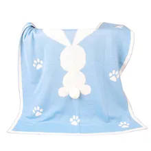 LONSANT, детское вязаное одеяло, детское постельное белье с рисунком кролика, спальное одеяло для новорожденных, модное удобное детское одеяло для игр