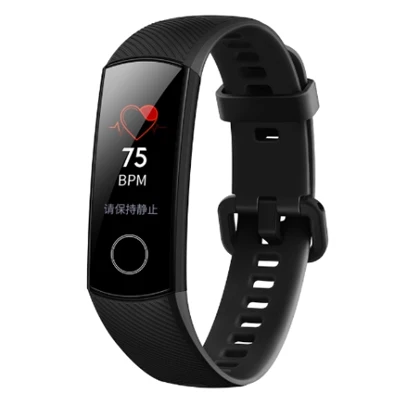 Black huawei Honor Band 4 Смарт Браслет 0,95 ''Цвет Amoled сенсорный экран дисплей плавание осанки обнаружения сердечного ритма сна оснастки - Цвет: Black