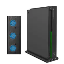 

New New Vertical Stand for Xbox one X with 3 Cooling Fans + 3 USB Port Hub Vertical Cooling Base/Dock for Xbox One X Game