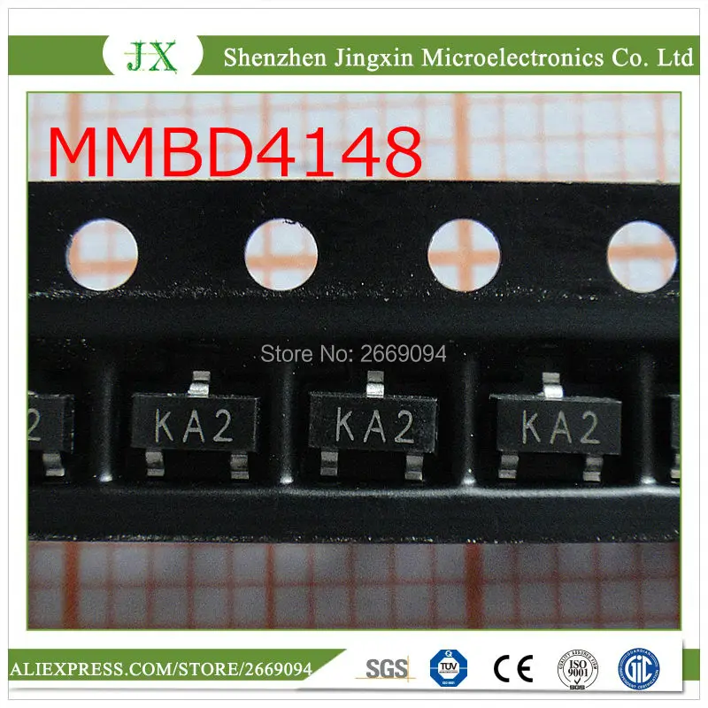 

100PCS MMBD4148 MMBD4148C KA2 Semiconductor MMBD4148 4148 SOT23