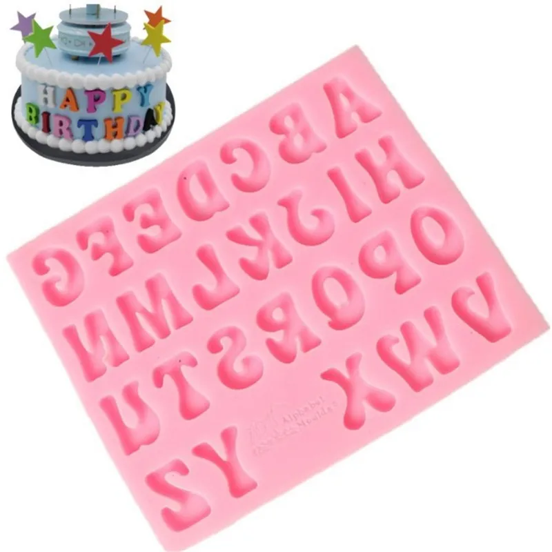 

Alphabet Capital/Letter/Number silicone mold fondant mold cake decorating tools chocolate gumpaste Soap mold