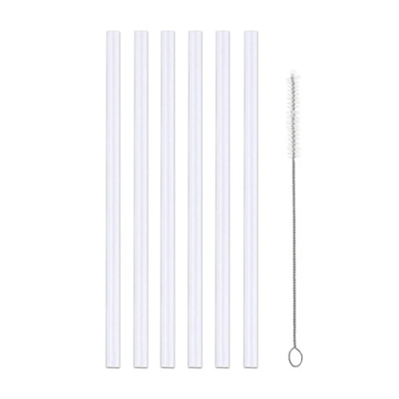 

Replacement 6x Straws +1x Cleaning Brush Set for Hydro Flask Wide Mouth Bottle