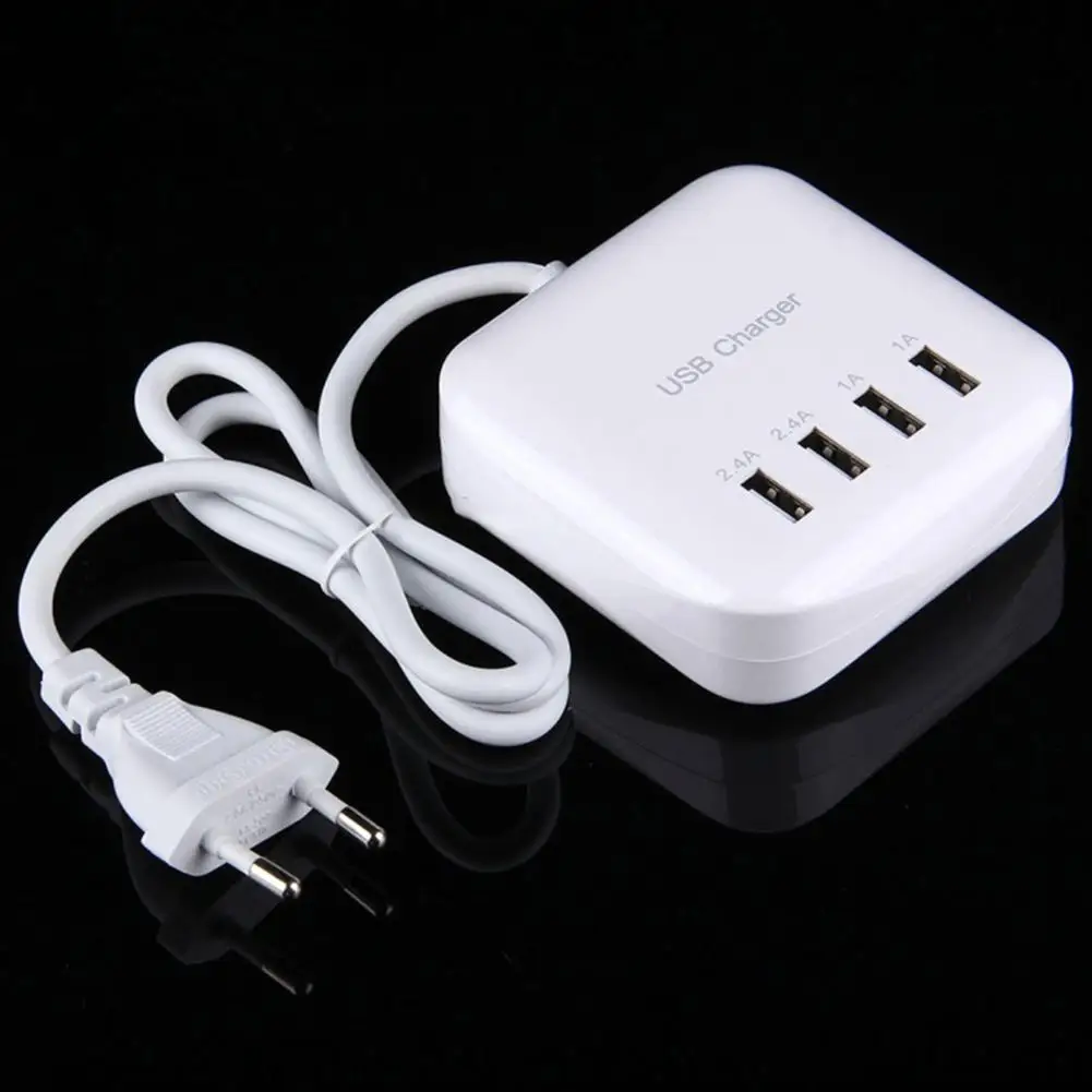 Портативная зарядная станция с 4 портами USB, быстрая зарядная док-станция для мобильного телефона r20