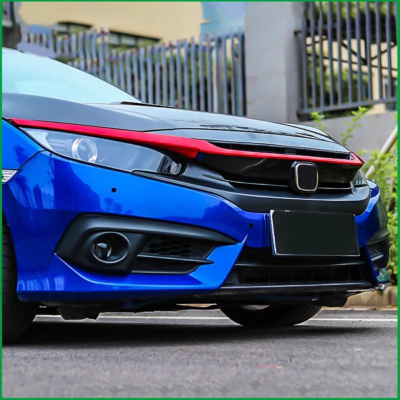 Для HONDA CIVIC Sedan 10th 2016 2017 2018 Передняя решетка гриль фара для бровей декоративные