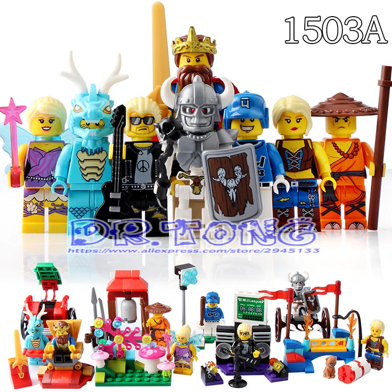 

80pcs/lot 1503A King Warrior Knight Series DIY Assemble Action Bricks Set Model Super Heroes Building Blocks Toys for Children