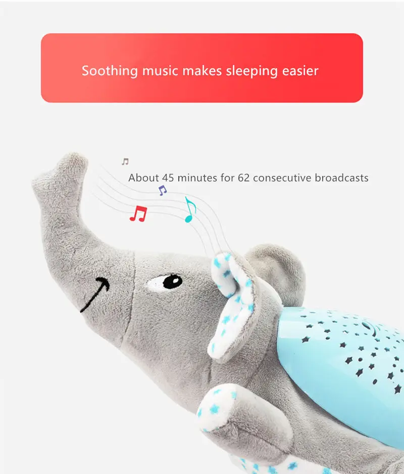 Brinquedos do Bebê para Crianças Dormir com Luz Winco Design Bonito Night Light Estrelas Projetor Colorida Luminosa Música Animais Lâmpada Led 12 Winco design bonito led night light estrelas