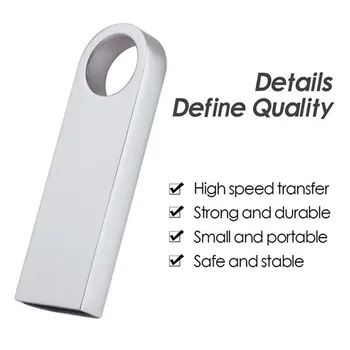 

4G Pen Drive Pendrive Flash Silver Gift Waterproof Metal USB 3.0 Flash Drives Metal USB Flash Drives