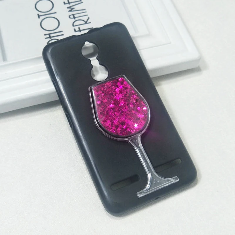 

Dneilacc TPU Silicone Cases For Lenovo K6 power Note Red Wine Glass Liquid Quicksand Phone Case Tpu Silicone Back Cover