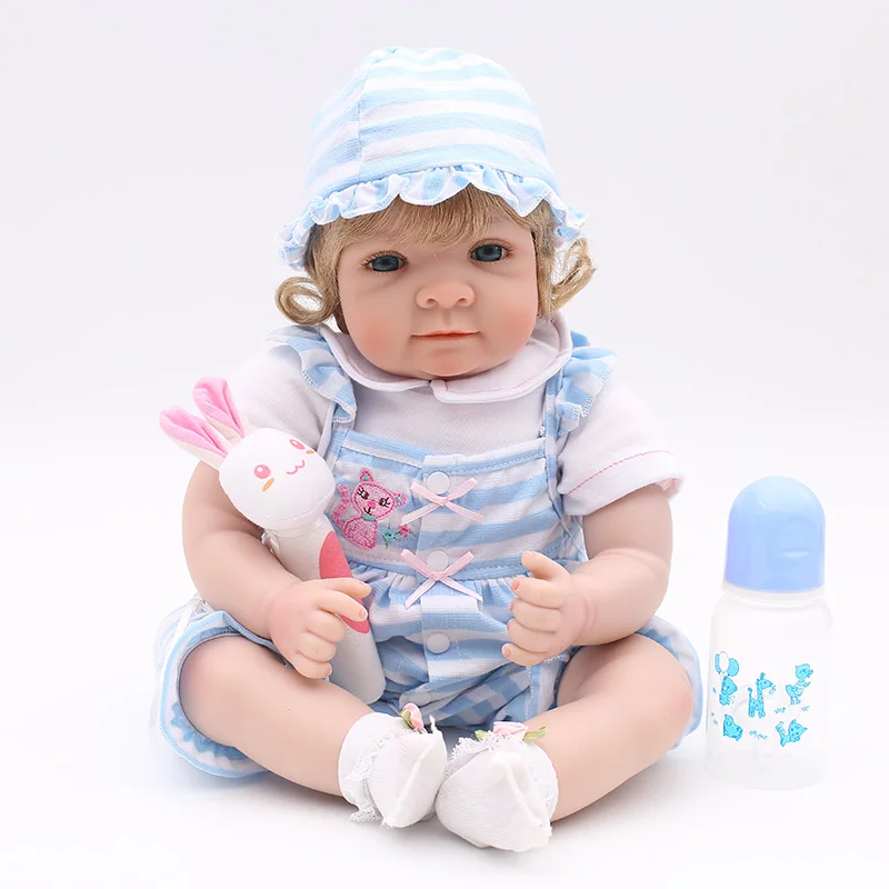 

22inch reborn Realtouch 55cm Silicone Lifelike Bonecas Baby newborn realistic modeling boy doll kids birthday Xmas gifts