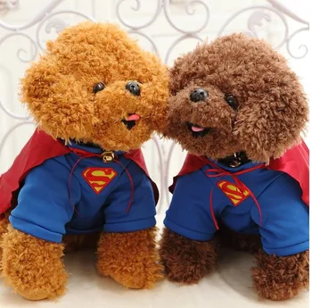 

stuffed animal superman dog plush toys 40 cm dog doll a pair dolls c8071