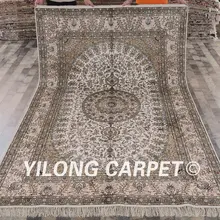 YILONG 6'x9' античный ковер тавризский Шелковый Декор для гостиной ручной работы турецкий Шелковый коврик(ZW039M6x9