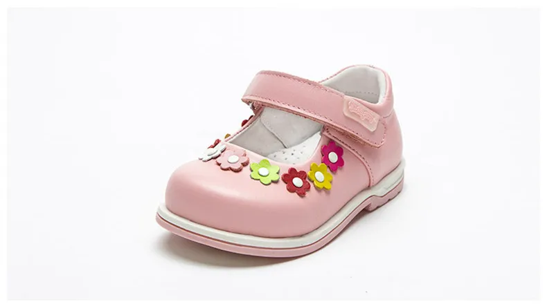 Модная 1 пара ортопедической обуви из натуральной кожи, детские кроссовки для девочек, новая детская обувь+ внутренняя часть 13,2-15,9 см - Цвет: Розовый