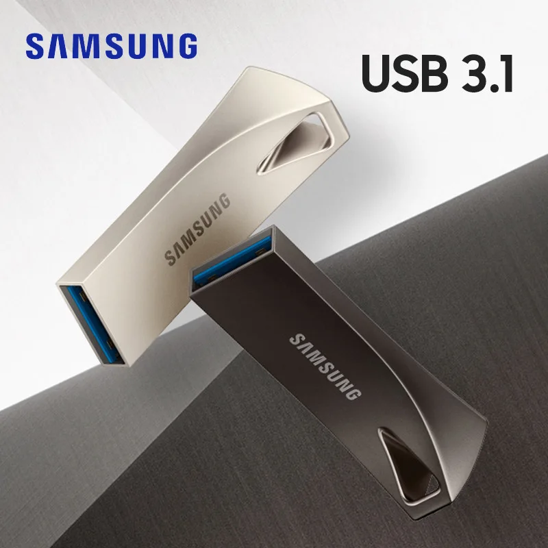 SAMSUNG BAR Plus, USB флеш-накопитель, 32 ГБ, 64 ГБ, флеш-накопитель, 128 ГБ, 256 ГБ, металлическая мини-флешка, USB3.1, карта памяти, запоминающее устройство, u-диск