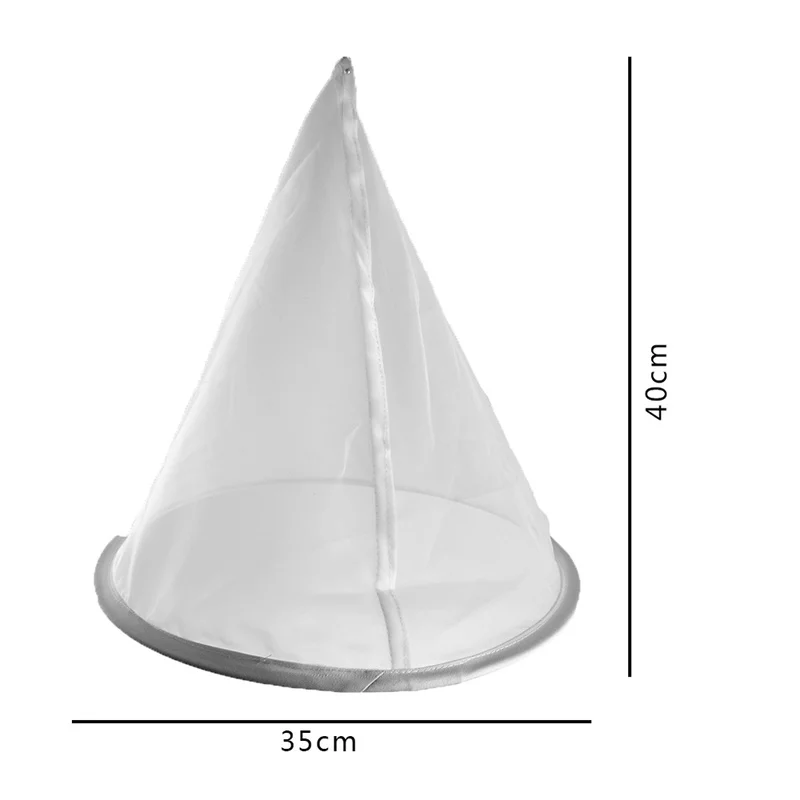 Коническая медовая ситечко фильтр волоконная сетка Однослойная 1 шт. сетка нейлоновая белая Пчеловодство инструменты очиститель пасечное оборудование