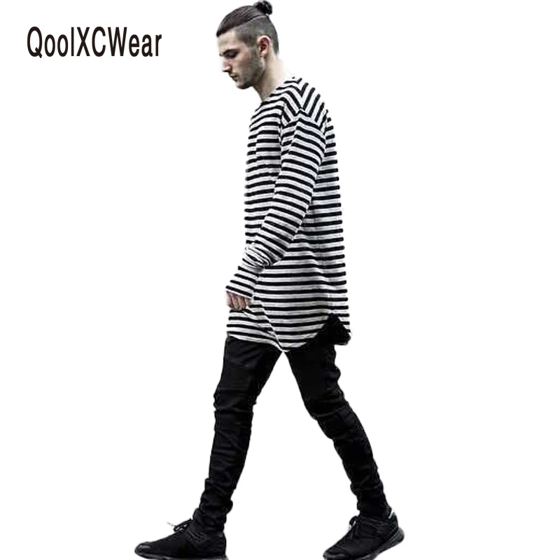 QoolXCWear футболка в стиле хип хоп футболки оптом модная большого размера с длинным