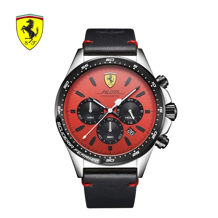 SCUDERIA FERRARI Brands Men's Watch Europe Fashion Watch Men's Atmosphere Fashion Business Chronograph Waterproof Watch 0830387