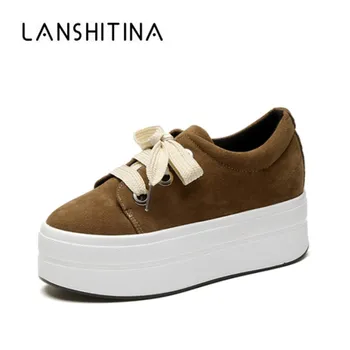 

2018 Autumn Wedges Suede Shoes Woman Platform Sneakers Zipper Shoes Hidden Heel Height Increasing Casual Shoes Flats For Women