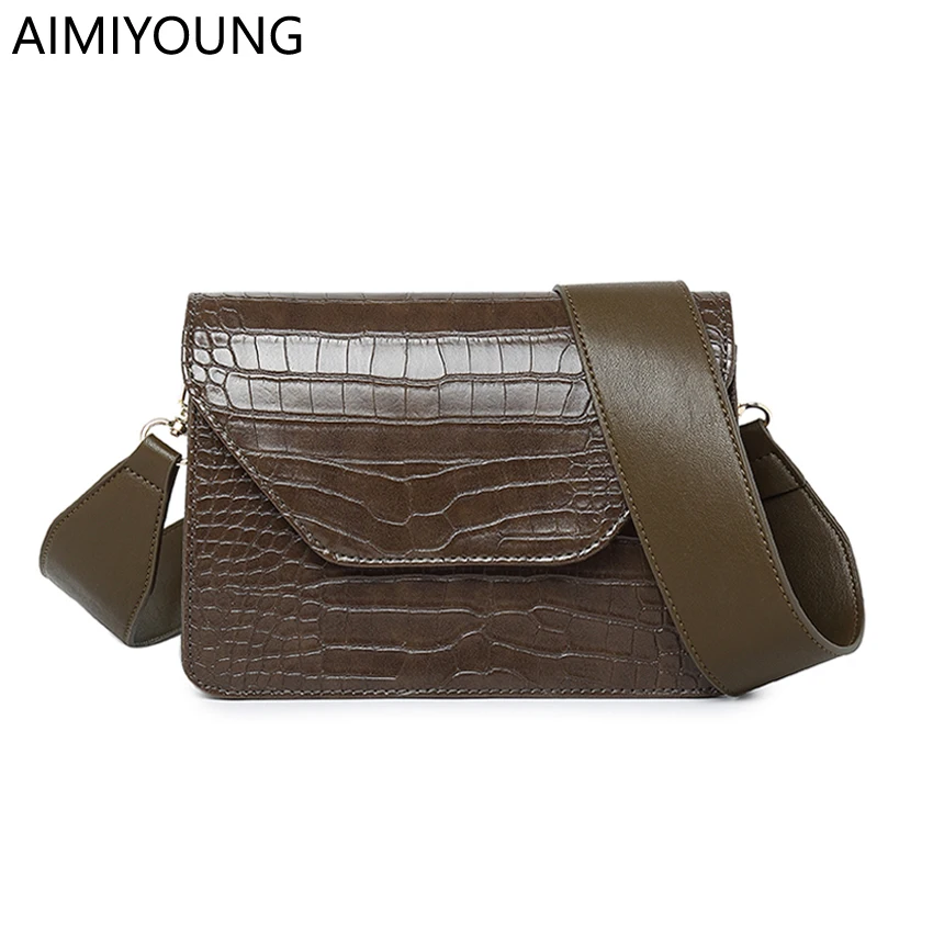 

AIMIYOUNG Crossbody Bags For Women Messenger Bags Alligator Small Leather Shoulder Bags Fashion Women Handbags Bolsa Feminina