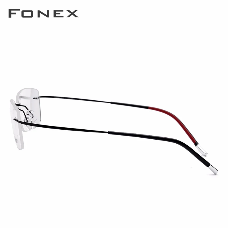 Gafas sin montura B titanio puro sin marco de prescripción hombres mujeres ultraligero gafas miopía marco óptico sin tornillos gafas - 4