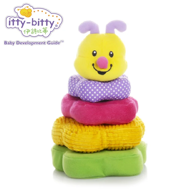 

Baby Soft Rattle Blocks Worm Plush Stuffed Rainbow Stacker Rings Itty-bitty Brand New Educational Toys for Toddler Birthday Gift