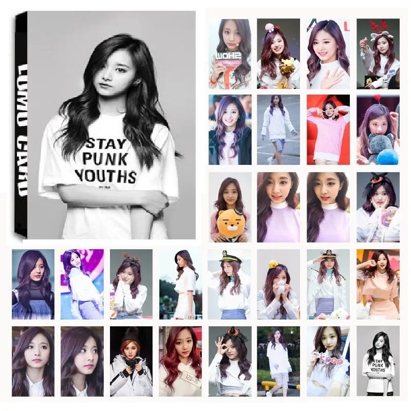 1 коробка 30 шт./компл. KPOP два раза Tzuyu один 01 ТТ альбом HD фото карты ПВХ самодельные