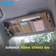 LOEN Car Sun Visor sacchetto di Immagazzinaggio del Sacchetto Auto Parasole Scatola del Sacchetto di Immagazzinaggio Multifunzionale Organizer con Numero di Telefono Della Scheda di Parcheggio Auto Piastra