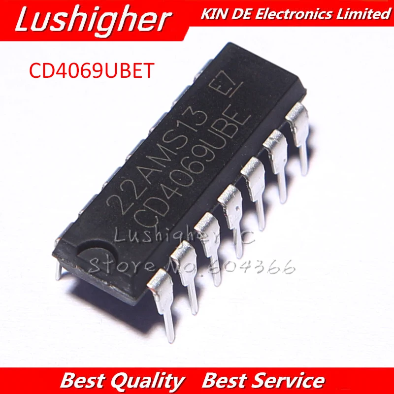 10pcs CD4069UBE DIP CD4069 DIP14 CD4069U new and original free shipping ...