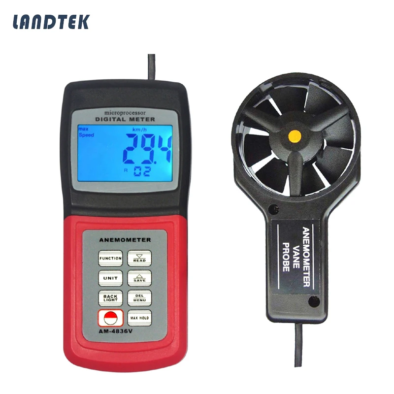 Digital Anemometer Air Flow Speed AM 4836Vin Speed Measuring