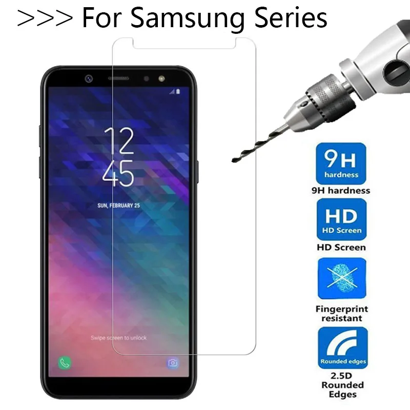

For Samsung Galaxy A8 2018 Glass A6 Plus A5 A7 A8 Plus 2018 Screen Protector Tempered Glas Protective Film Protect 9H Protection