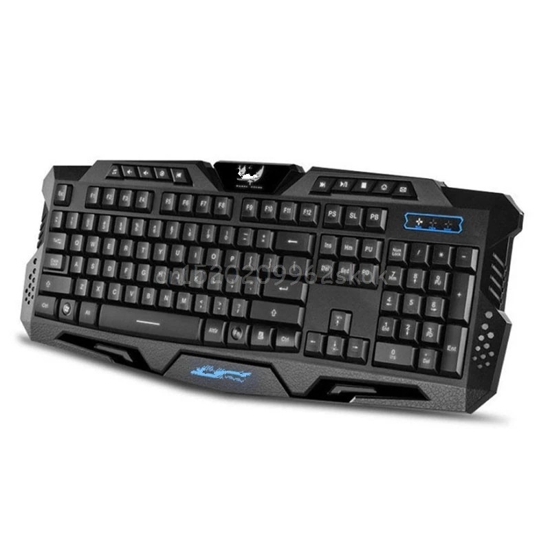 

Adjustable LED 3 Color Backlight Illuminated USB Wired Pro Gaming Keyboard For Desktop Notebook Computers New key panel #H029#