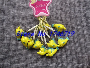 

Free Shipping 50 pcs Cute Fish key chains Cartoon Cell Phone Strap Bell Charm Gift ML-55