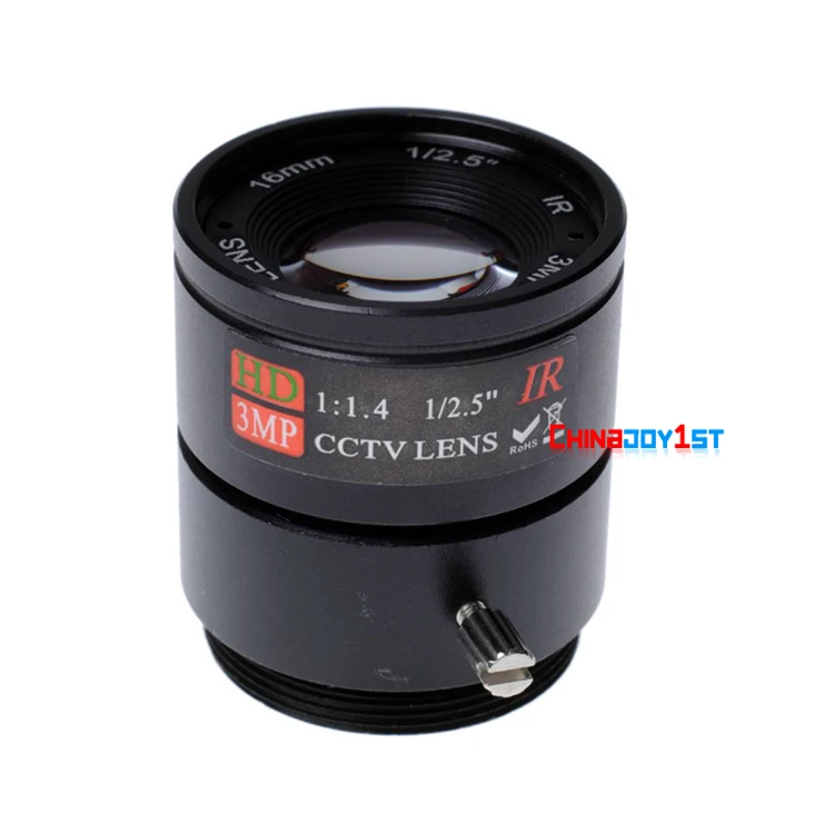 Объектив CS 5 шт. 3 Мп 4 мм 6 8 12 16 1/2 дюймов F1.4 Fixed IR 0 для ИК камеры видеонаблюдения