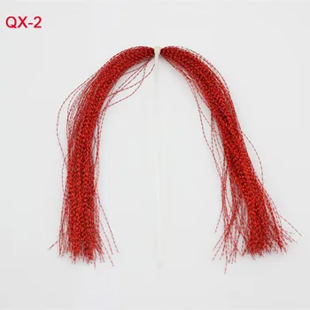 

Sparkle Flashabou Fly Tying Material Crystal Flash Blue Chartreuse Pearl Pink Color Sabiki Treble Hook Lure Flash 300PCS/LOT