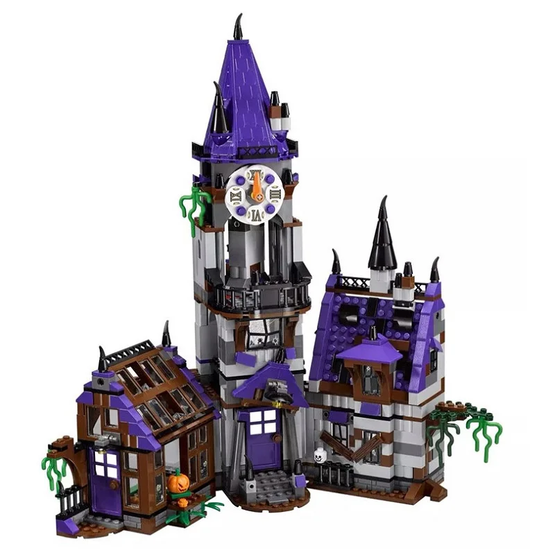 

860Pcs Dog Carton Ghost House Model Mystery Building Blocks Bricks Set Compatible Educational Toys Kid Gifts
