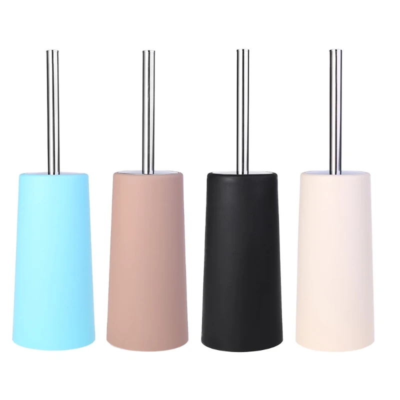 

Toilet Brush And Holder Set Longer Brush Stainless Steel Handle Modern Design