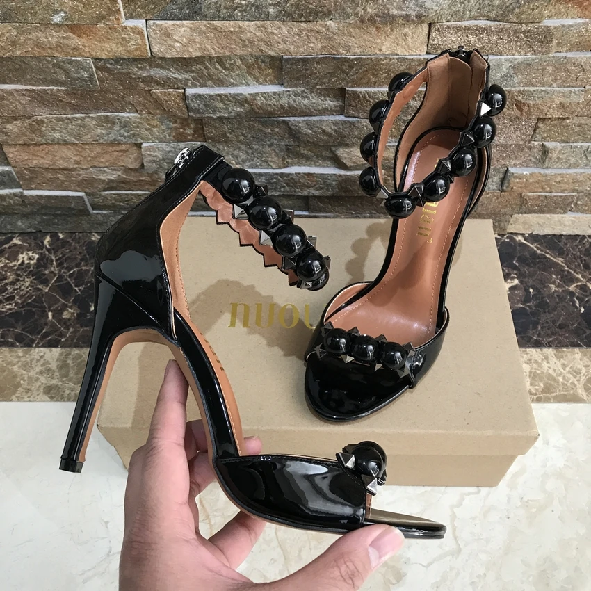 High Heel Sandals High Quality Shoes Ankle Strap Party Wedding Stilletos