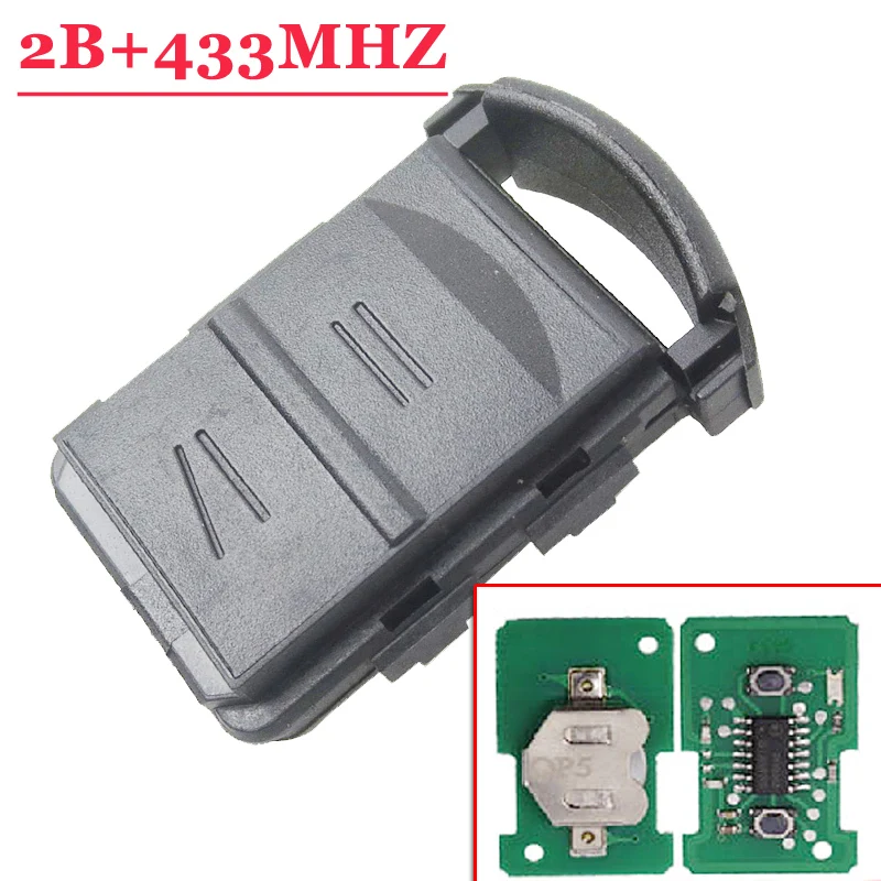 

High quality 2 Button Remote control 433MHZ For Opel Corsa C Combo B Meriva A (1piece)