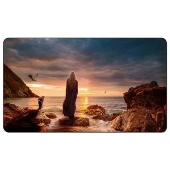 

Game of Thrones Playmat:daenerys targaryen girl, dragons, flight, stones, sunset Playmat 60cm x 35cm (24" x 14") Size