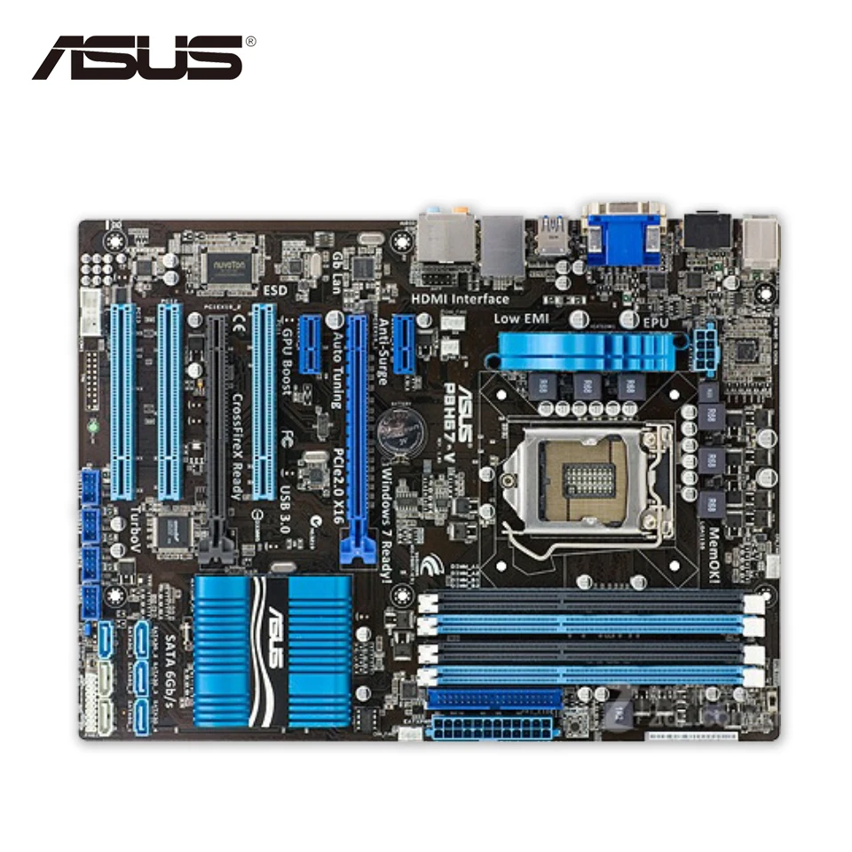 Asus P8H67-V Desktop Motherboard H67 Socket LGA 1155 i3 i5 i7 DDR3 32G ATX