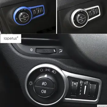 

Lapetus Accessories For Jeep Compass 2017 - 2020 Colorful Head Lights Switches Button Molding Cover Kit Left-hand Drive Model