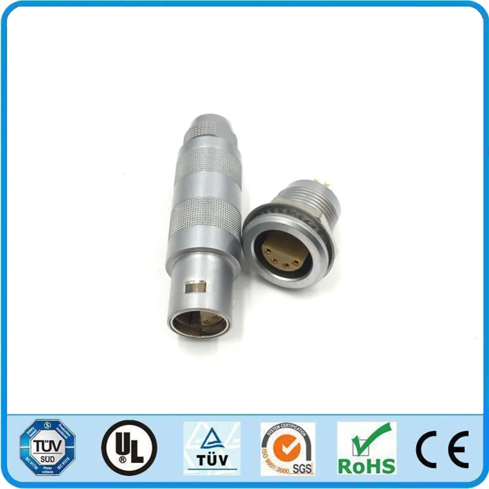 Разъем LEMO 2 S 4 6 8 10 Pin ФФА Эра Half Moon круглая металлическая штекер & гнездо|4 pin female