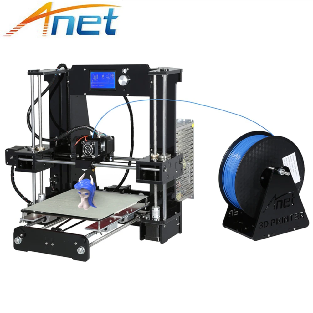 

Anet A8 A6 Impresora 3D Printer Large Build Size Reprap Prusa i3 DIY 3D Printer Kit with Filament 16GB/8GB SD Card LCD+Tools