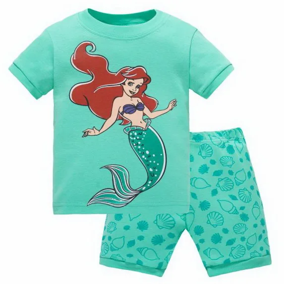 Г. летние детские пижамные комплекты хлопковая одежда для сна с короткими рукавами и рисунком для маленьких девочек Детская Пижама, одежда для сна Мальчики D65 - Цвет: style 15