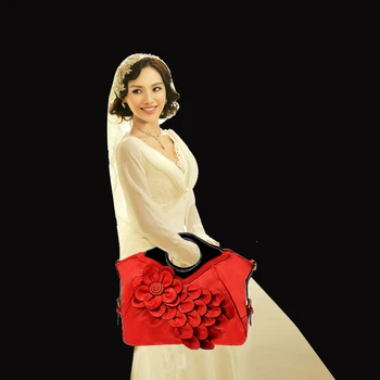 

Fashion New Manufacturers Wholesale Retail Dropship Flowers Female Ladies Portable Red Color Woman Messenger Bag Evening Handbag