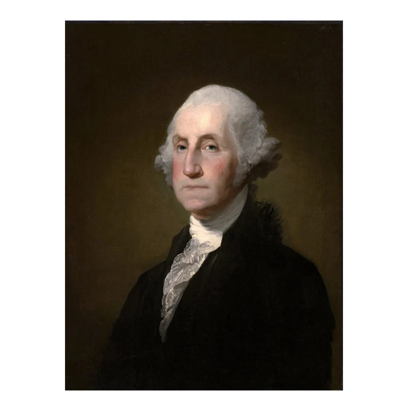 Portrait of George Washington by Gilbert Stuart 1803 Printed on Canvas